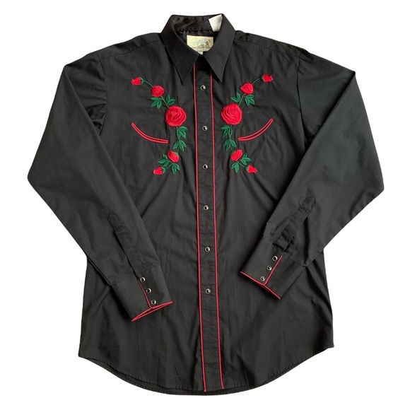 Roper Other - Vintage Embroidered Roses Western Long Sleeve Shirt by Roper
